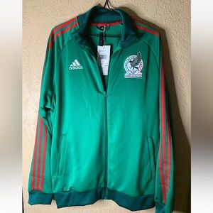 Adidas Team Mexico Soccer Track Jacket Mens Large Green Red HF1440 New Original